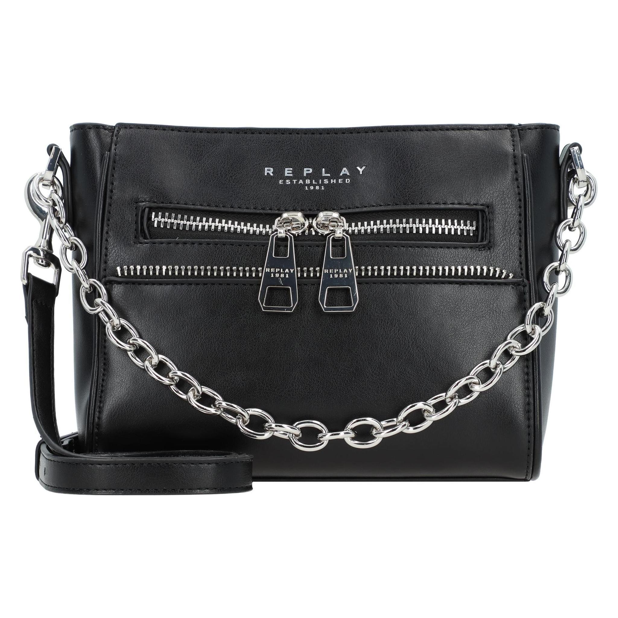 Replay, Damen, Handtasche, Umhängetasche 20.5 Cm, Schwarz