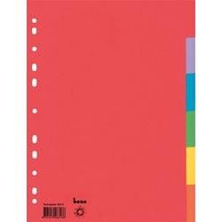 Thumbnail - Bene, Ordner Zubehör, Ordnerregister Vollformat blanko farbsortiert 6-teilig, 1 Satz