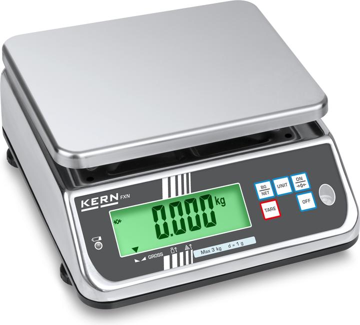Kern Robust space-saving bench scale protected by and protection class IP68