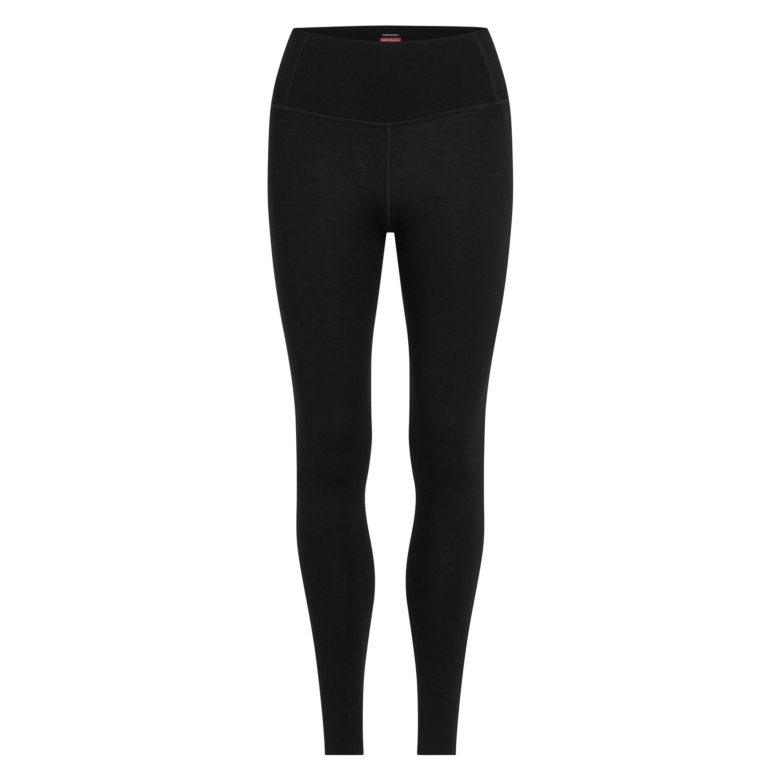 Icebreaker, Damen, Funktionsunterhose, Women's Merino 260 Tech High Rise Leggings (L), Schwarz, L