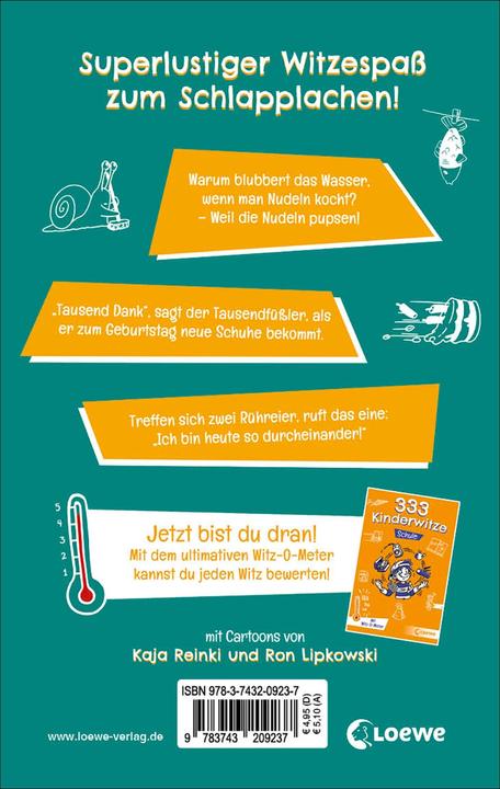 Image du produit 333 Kinderwitze - Für Erstleser (Allemand, Kaja Reinki, Loewe non-fiction, Ron Lipkowski, Sonja Fiedler-Tresp, 2021)