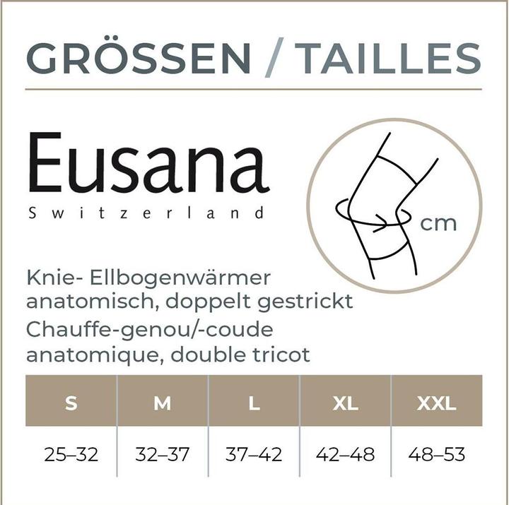 Actual product image Eusana Knee and elbow warmer anatomically beige pair (L)