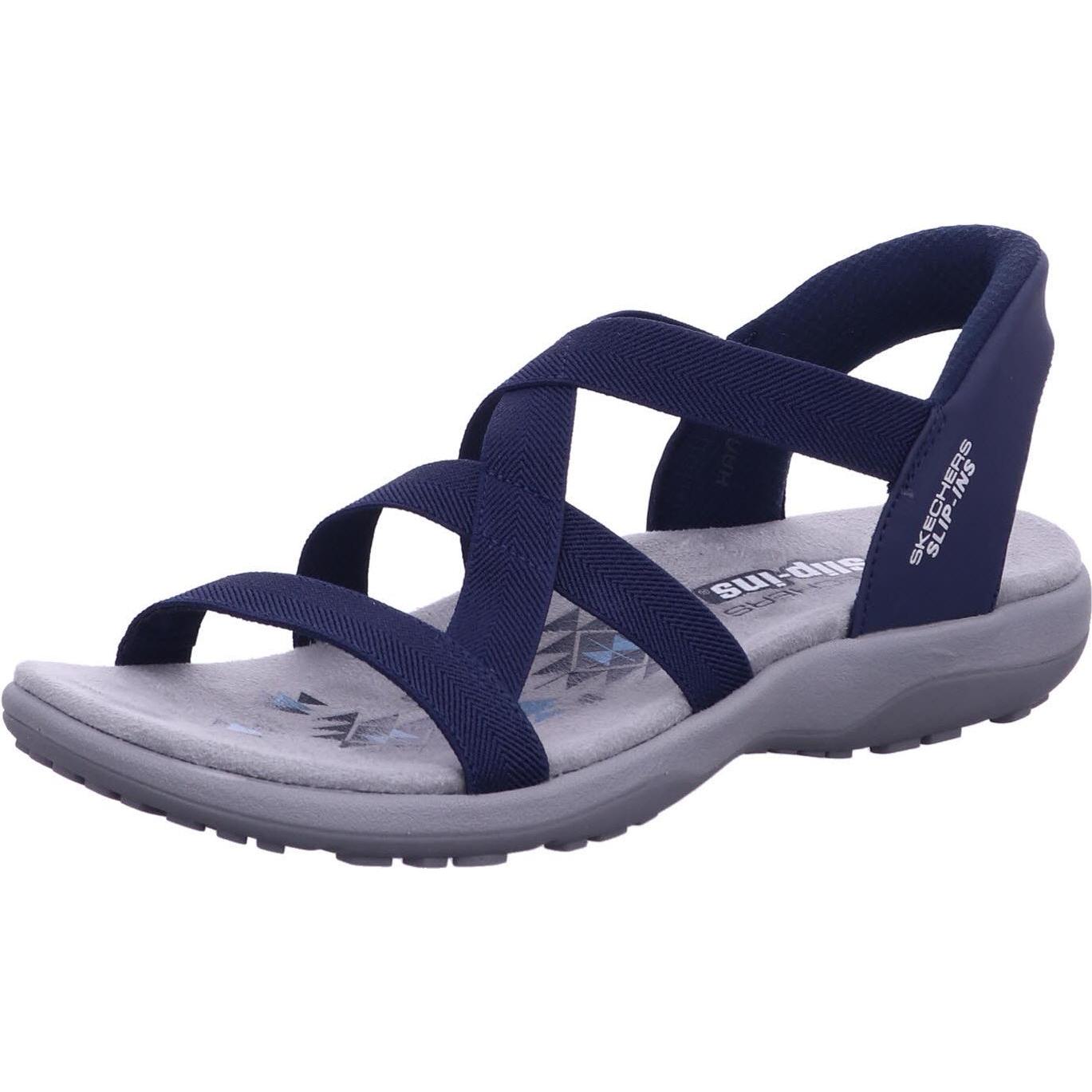 Skechers, Donne, Sandali + Ciabatte, Reggae Slim - Stretch Flex - Dames Sandalen - Navy, Blu, (36)