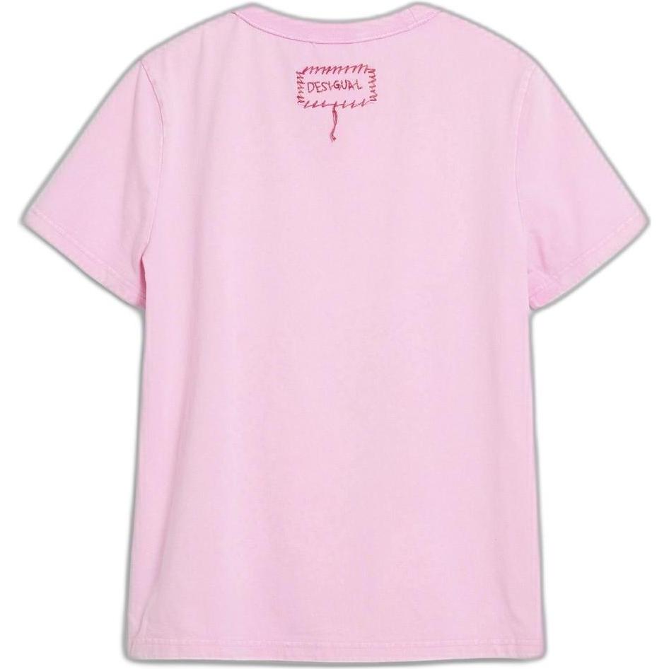 Desigual Donna Rosa Donne, Maglietta, Mickey, (L)