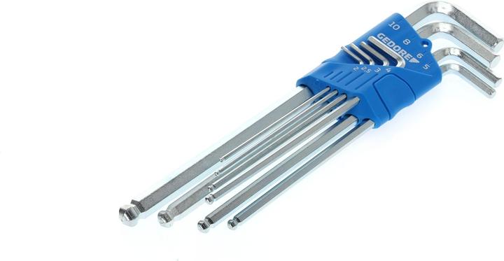 Image du produit Gedore H 42 KEL-88 Jeu de tournevis d'angle XL à tête sphérique dans un support 8 pièces 2-10 mm