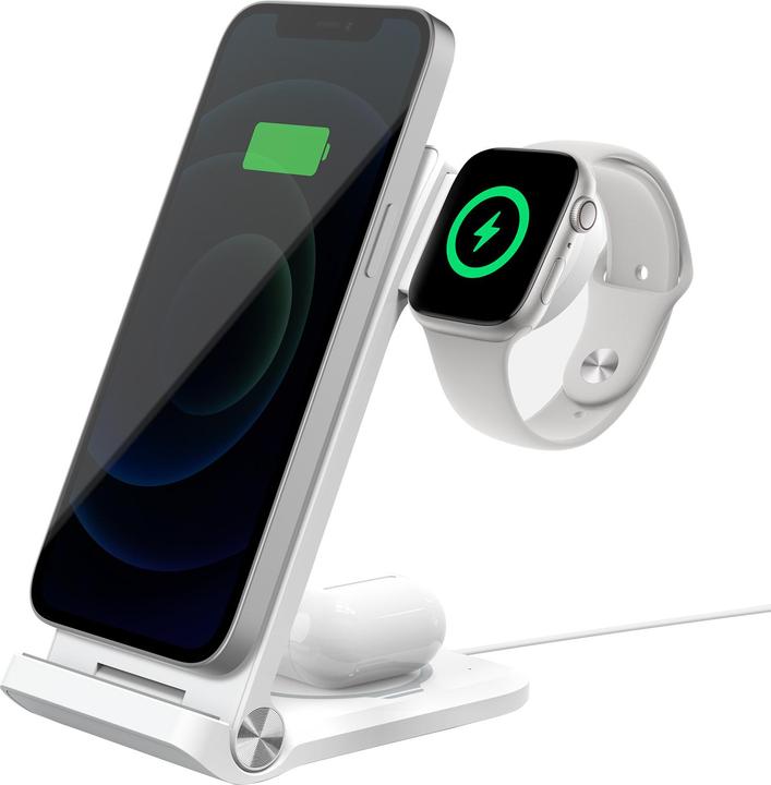 Actual product image Nillkin PowerTrio 3in1 Wireless Charger MagSafe for Apple Watch White (MFI) (15 W)