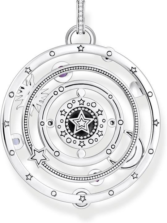 Actual product image Thomas Sabo Pendant hemisphere with eye coloured stones silver blackened (Enamel, 925 silver, Enamel/silver)