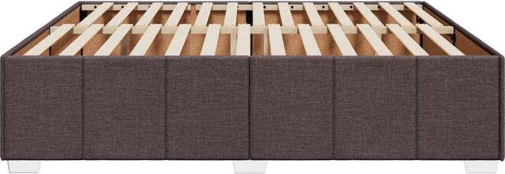 Produktbild VidaXL Bettgestell Polsterbett Bett Doppelbett Dunkelbraun 180x200cm Stoff (180 x 200 cm)