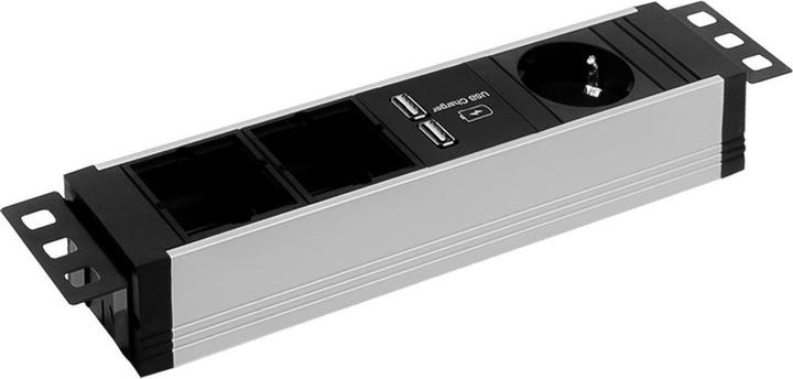 Image du produit Bachmann VENID 2x contact de protection 2x ABD 1x USB-Charger noir (2x, CEE 7/3)