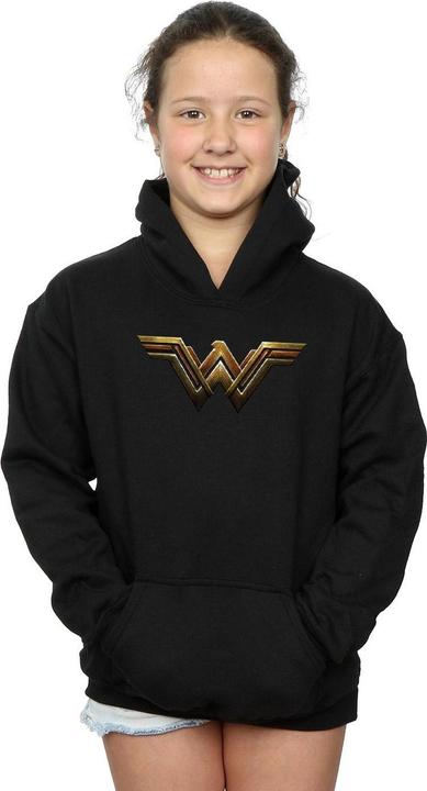 Immagine prodotto Justice League Movie Wonder Woman Emblem Felpa con Cappuccio Ragazze (152, 158)