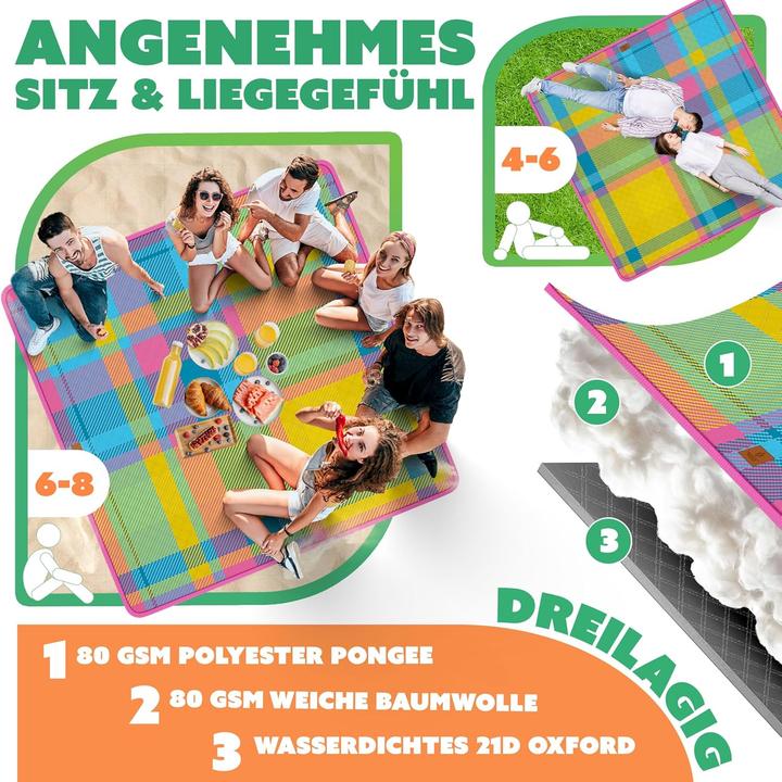 Produktbild Kesser Wasserdichte Picknick- und Campingdecke
