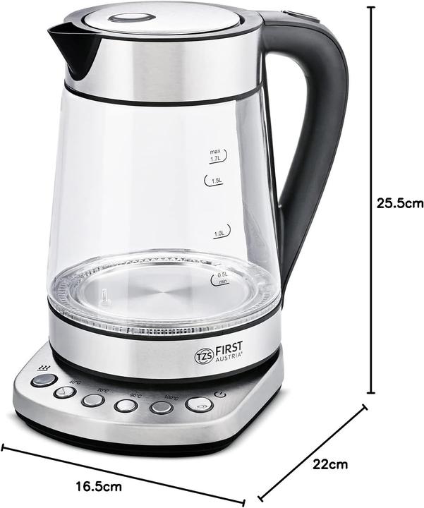 Produktbild TZS First Austria Glaswasserkocher mit Kalkfilter (1.70 l)