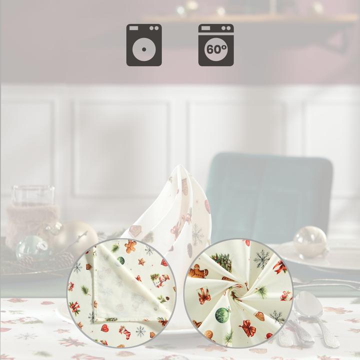 Image du produit Erwin Müller Serviette de table "Noel" pack de 6 (40 x 40 cm)