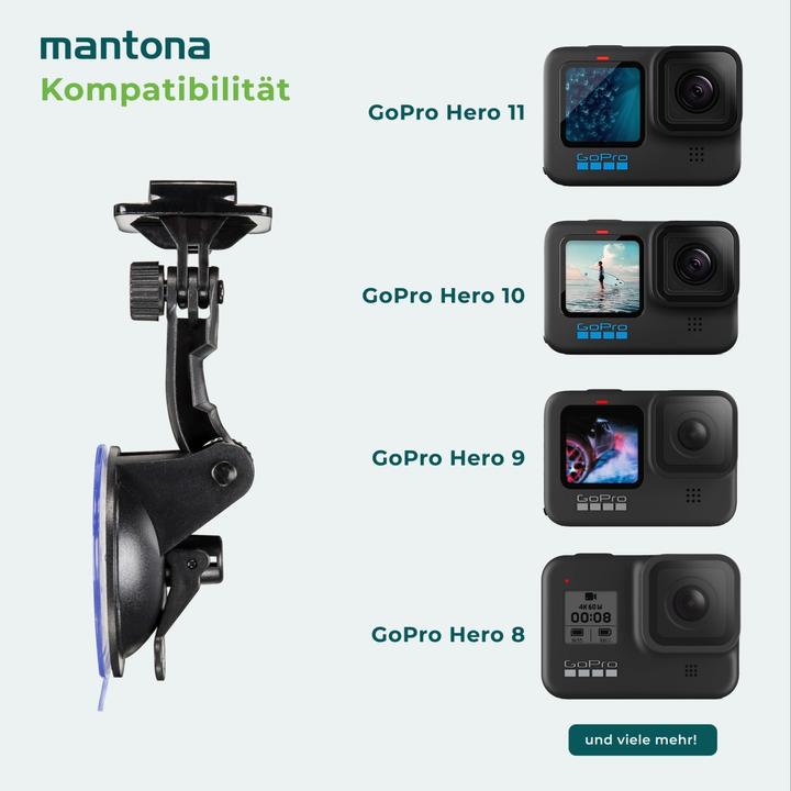 Produktbild mantona Saugnapf-Halterung für GoPro (Diverse)