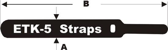 Produktbild Fastech ETK-5-3 Strap, schwarz, 13x200mm (Klettkabelbinder, 200 mm, 10 Stk.)