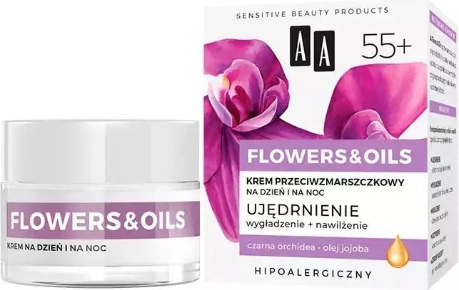 Oceanic AA Flowers and Oils 55+ ujędrnienie krem przeciwzmarszczkowy na dzień i na noc 50ml (50 ml, Tagescreme)