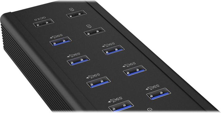 Immagine prodotto Icy Box Splitter 7x Port USB 3.0 HUB und 3 Ladeanschlüsse (USB-B, 10 porte)