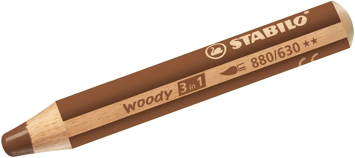 Actual product image STABILO woody 3 in 1 coloured pencil (Brown, 1 x)