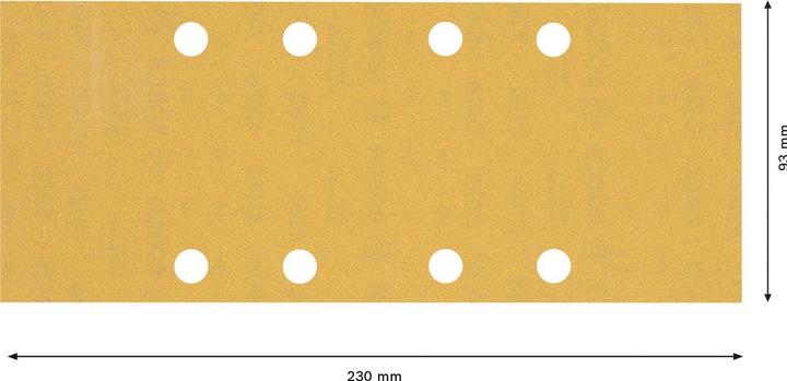 Actual product image Bosch Professional Zubehör EXPERT C470 Sandpaper with 8 holes for orbital sander, 93 x 230 mm, G 180, 10 pcs. (180)