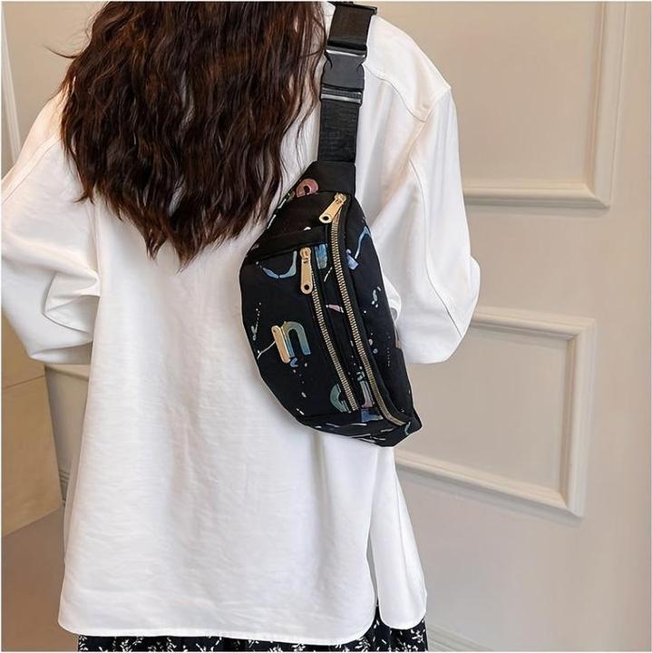 Image du produit Only-Bags.Store Sac banane sport, sac banane en tissu Oxford, sac banane non étanche avec fermeture éclair