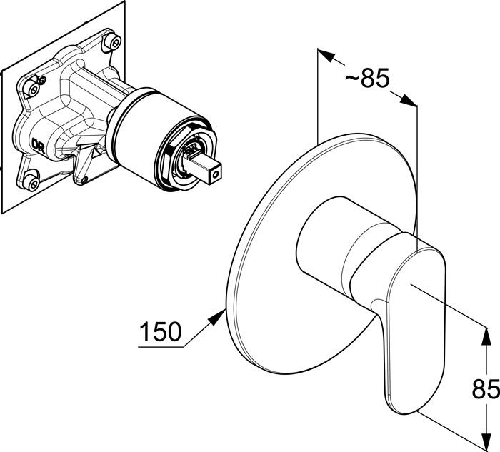 Produktbild Delphis Midnight Brause-Einhebelmischer