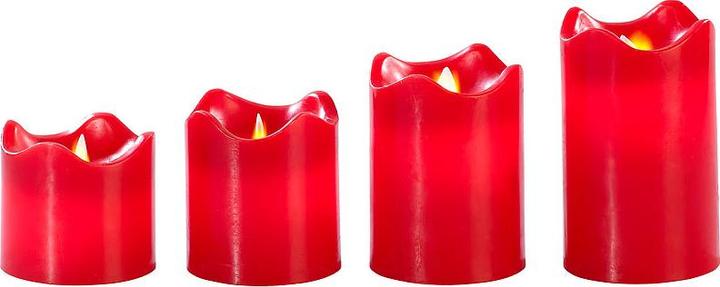 Immagine prodotto Britesta Corona d'Avvento, argento, 4 candele LED rosse con fiamma mobile