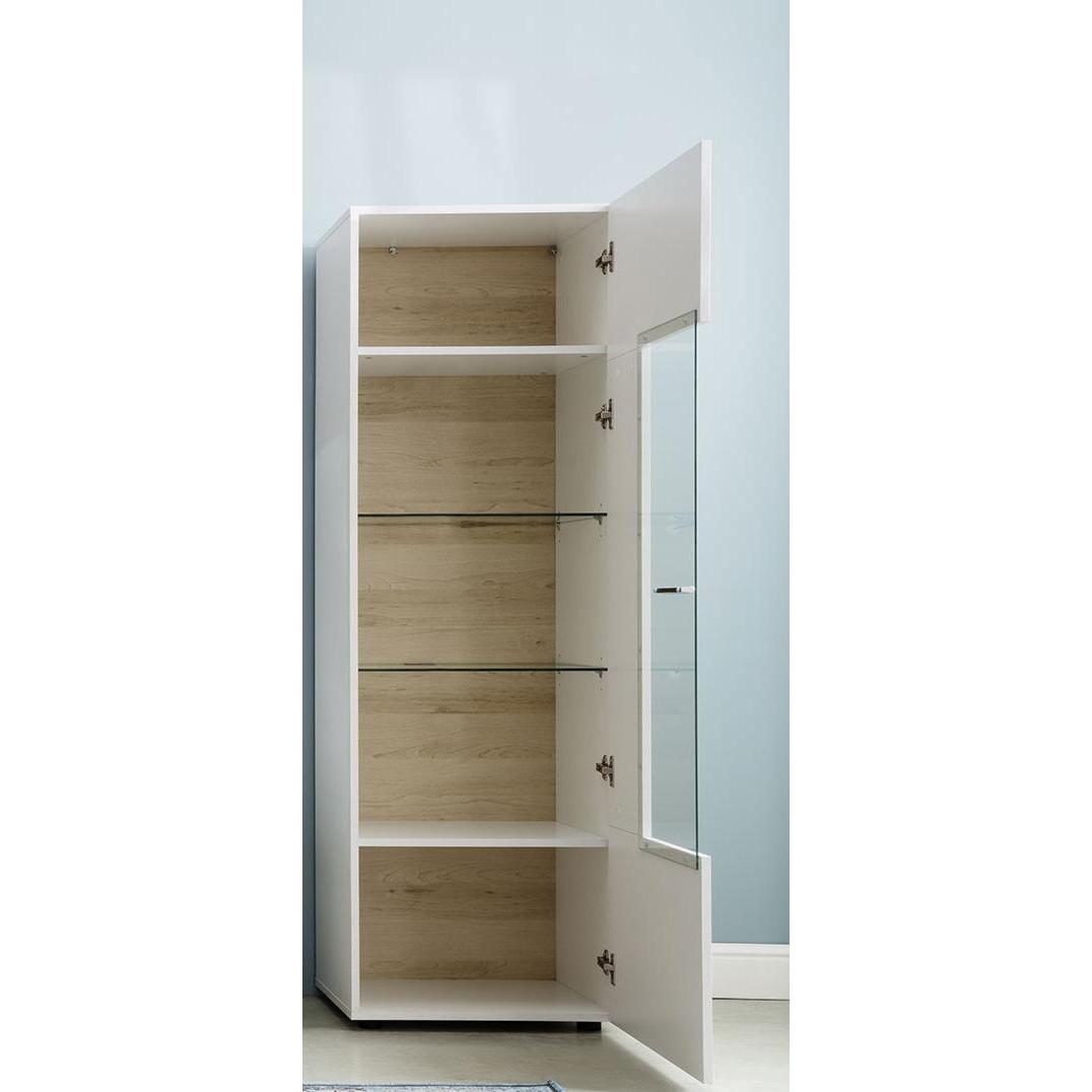 Thumbnail - Ebuy24, Vitrine + Buffetschrank, Vitrinenschrank Aras weiss (55 x 35 cm)