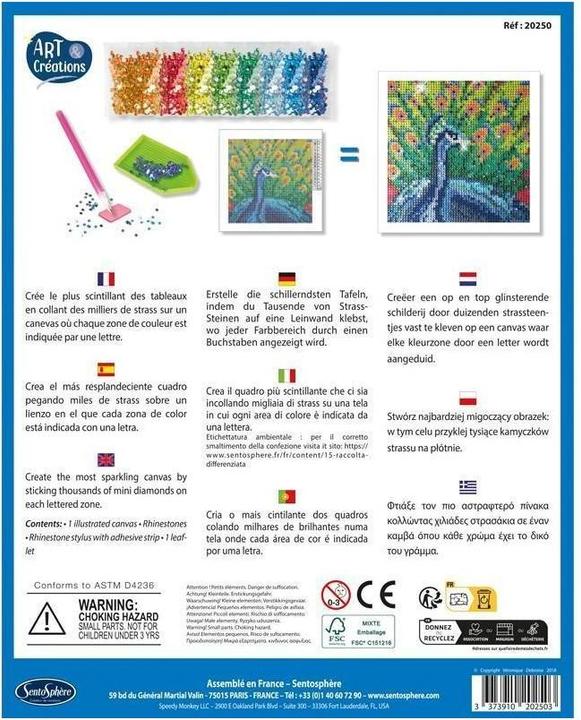 Produktbild Sentosphere Strasssteinbild Pfau