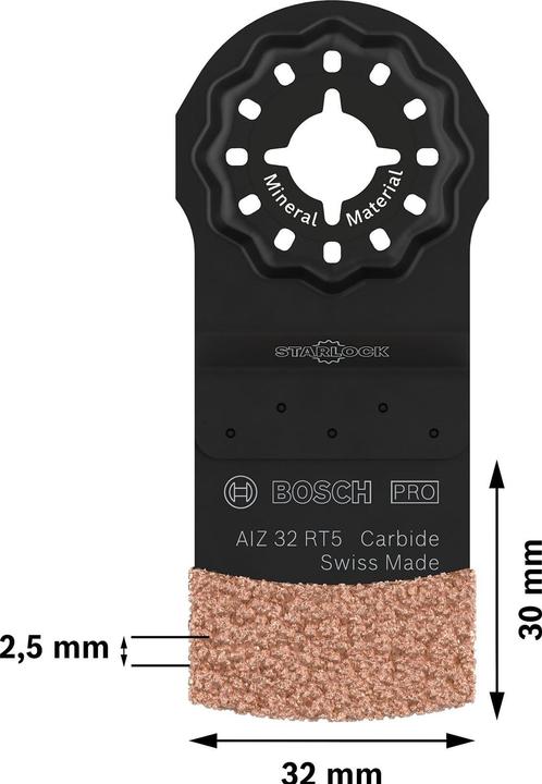 Productafbeelding Bosch Professional Zubehör PRO AIZ 32 RT5 mes voor multifunctioneel gereedschap, 2,5 x 32 mm