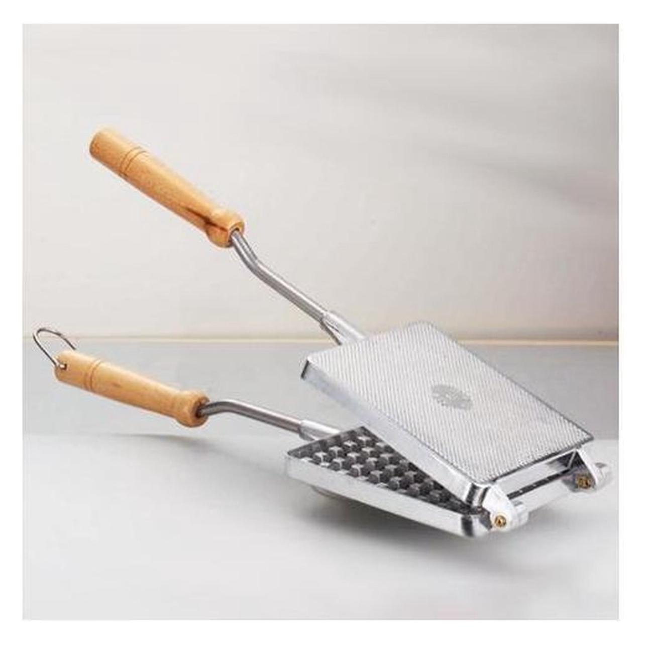 Eppicotispai Wafelijzer Voor Op Gas 13, 5 Cm Aluminium, Wafelijzer, Zilver