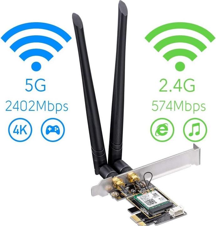 Immagine prodotto Cudy Scheda di rete WE3000 WLAN interna / Bluetooth (Mini PCI Express)