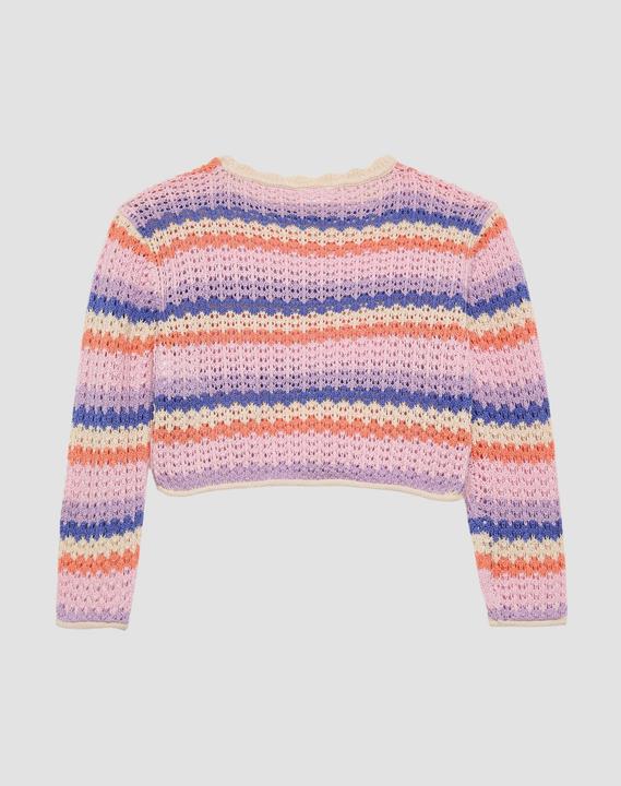 Produktbild s.Oliver Verkürzter Ajour-Stickpullover im Loose Fit (92, 98)