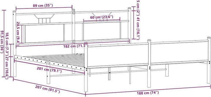 Image du produit vidaXL Bettgestell (180 x 200 cm)