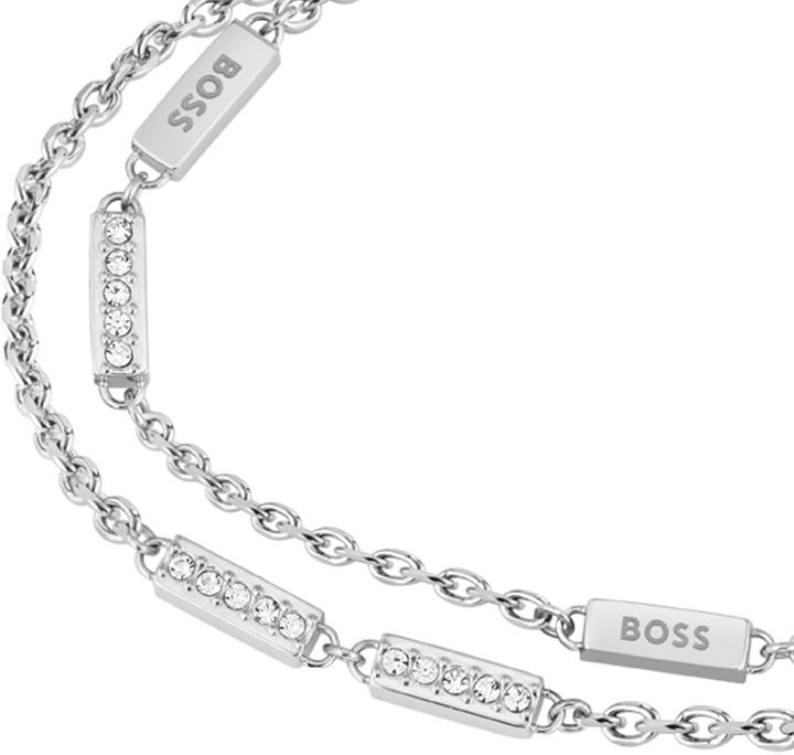 Actual product image Hugo Boss Larya Crystal Double Steel Bracelet 1580448