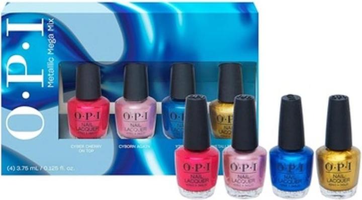 Actual product image OPI Metallic Mega Mix - Fall 24 Nail Lacquer 4pc Mini-pack (Metallic Mega Mix, Colour paint)