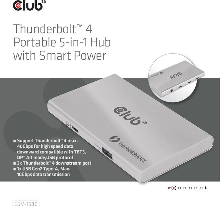 Produktbild Club 3D CSV-1580 (Thunderbolt, 5 Ports)