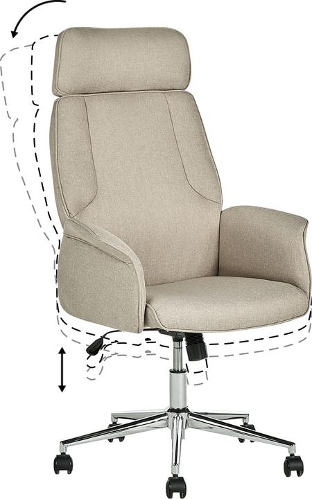 Produktbild Beliani Bürostuhl beige höhenverstellbar PILOT