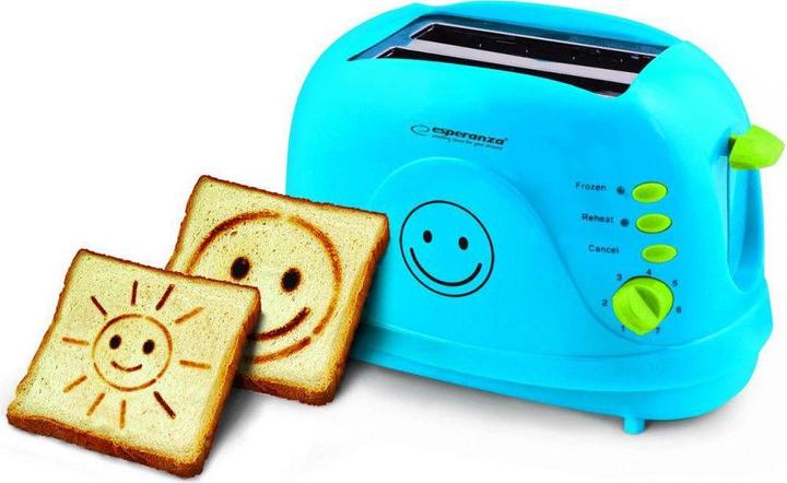 Produktbild Esperanza Smiley Toaster Blue (EKT003B)