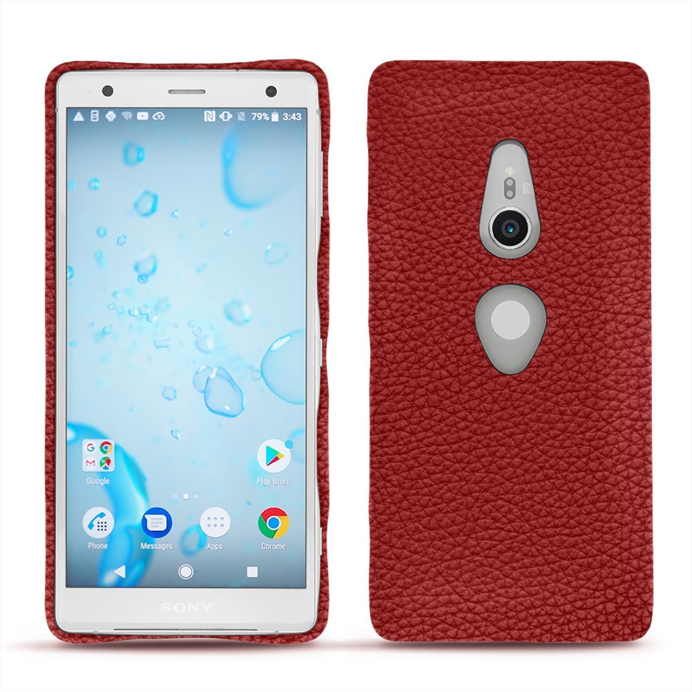 Thumbnail - Noreve Lederschutzhülle (Sony Xperia XZ2), Smartphone Hülle, Rot