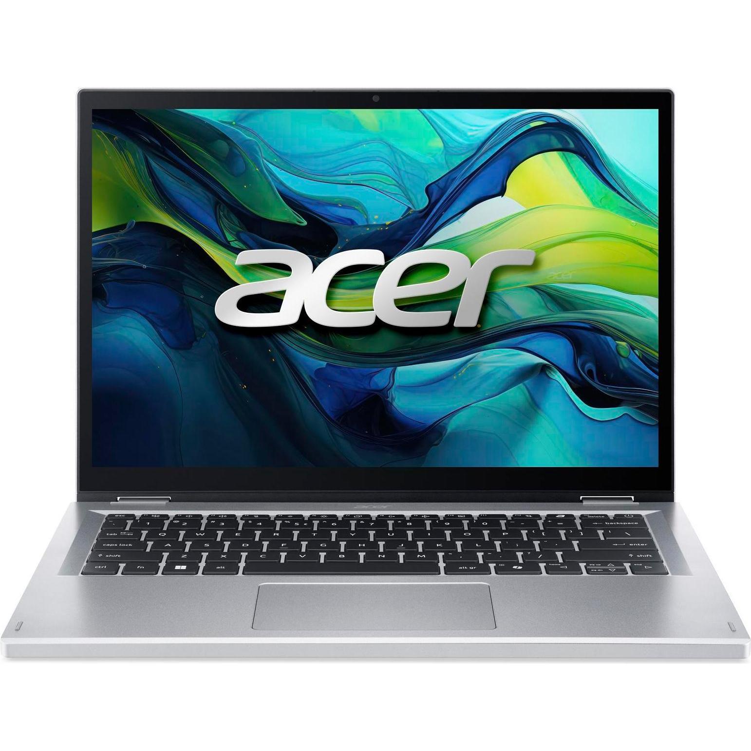 Acer Aspire Go Spin 14 (14", 512 GB, 16 GB, Deutschland, Intel N150), Notebook, Silber