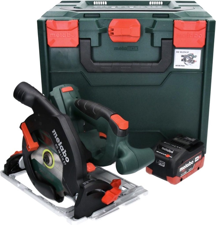 Immagine prodotto Metabo KS 18 LTX 57 Sega circolare a batteria 18V 165x20mm + 1x batteria 8,0Ah + MetaLoc - senza caricatore