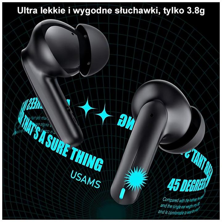 Produktbild Usams Dual-Mic Gaming Wireless Kopfhörer - Schwarz (Kabellos)