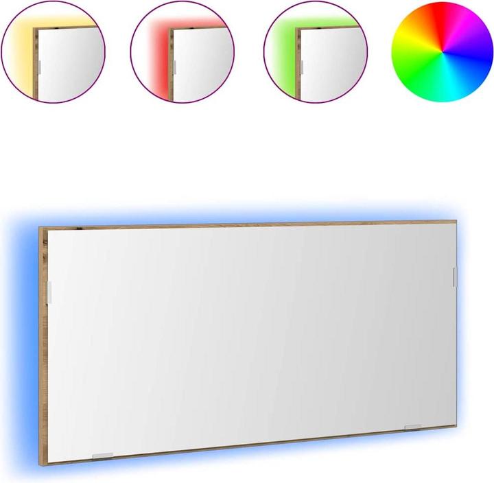 Produktbild vidaXL Spiegelschrank mit LED-Leuchte Artisan Eiche 80x37 cm (80 x 8.5 x 37 cm)