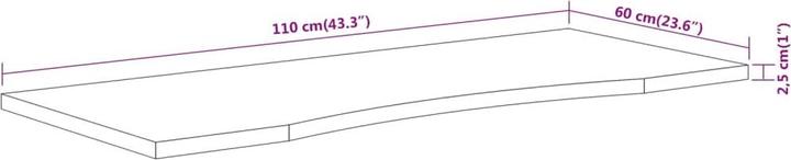 Image du produit vidaXL Schreibtischplatte (110 x 60 x 2,5 cm)