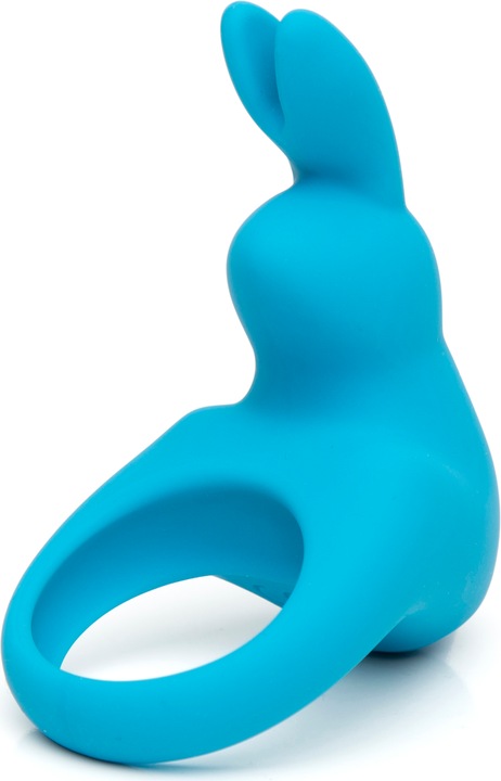 Productafbeelding Happy Rabbit Oplaadbare Vibrerende Konijnen Cock Ring Blauw (3 cm)