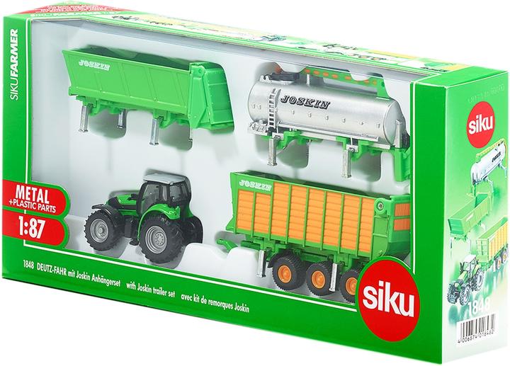 Actual product image Siku Tractor Deutz with trailer set