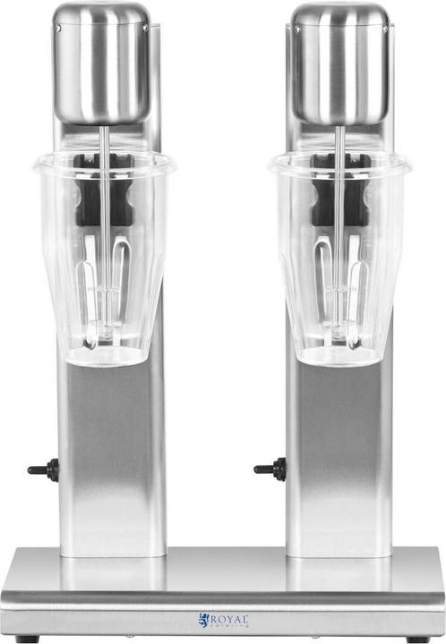 Produktbild Royal Catering Doppel-Milchshaker 2 x 1 l 15.000 U/min Edelstahl Standmixer Hochleistungsmixer (160 W)