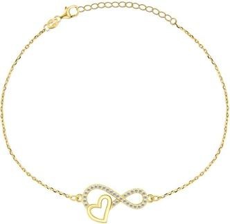Actual product image Brilio Silver - Charming gold-plated bracelet with zircons BRC43Y
