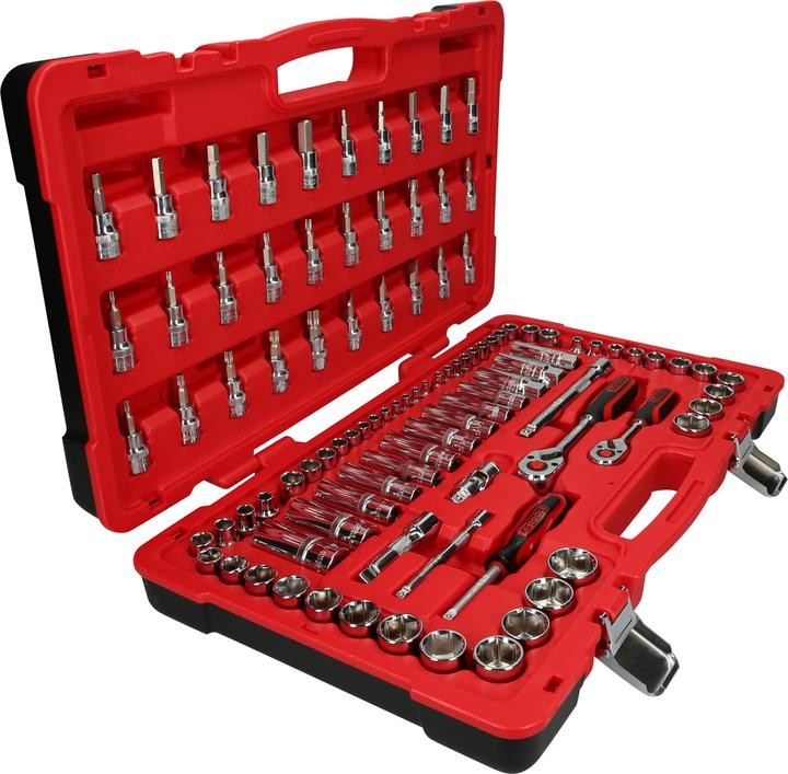 Image du produit KS Tools Jeu de douilles 1/4"+3/8" CHROMEplus, 100 pièces, réversibles (24 mm, 18 mm, 11 mm, 12 mm, 20 mm, 19 mm, 15 mm, 13 mm, 21 mm, 14 mm, 10 mm, 23 mm, 22 mm, 17 mm, 16 mm, 5 mm, 9 mm, 4 mm, 6 mm, 8 mm, 7 mm)