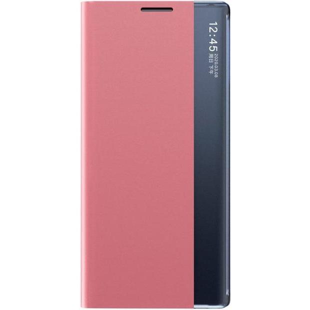 MU Style Kunstleder Bookcover mit Sichtfenster (Samsung Galaxy S22+), Smartphone Hülle, Pink